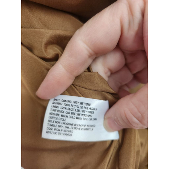 Wild Fable Brown Faux Leather Fringe Jacket L - Picture 9 of 13